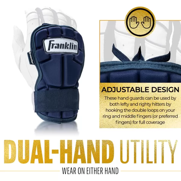 Franklin Sports Baseball Hand  Wrist Guard  PRT LG Series Adult Hand  Wrist Protector for Batting  Protective Hand Wrist Shield  Right  Left Hand Hitters  One Size  AdultNavy