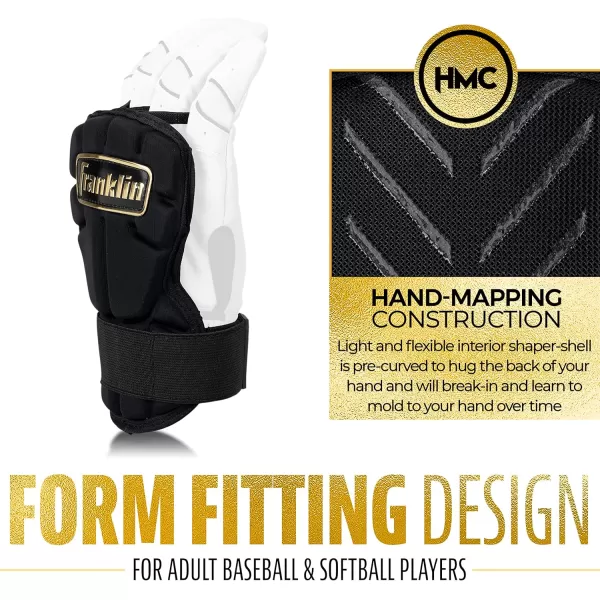 Franklin Sports Baseball Hand  Wrist Guard  PRT LG Series Adult Hand  Wrist Protector for Batting  Protective Hand Wrist Shield  Right  Left Hand Hitters  One Size  AdultBlack