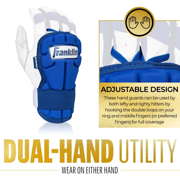 Franklin Sports Baseball Hand  Wrist Guard  PRT LG Series Adult Hand  Wrist Protector for Batting  Protective Hand Wrist Shield  Right  Left Hand Hitters  One Size  AdultRoyal