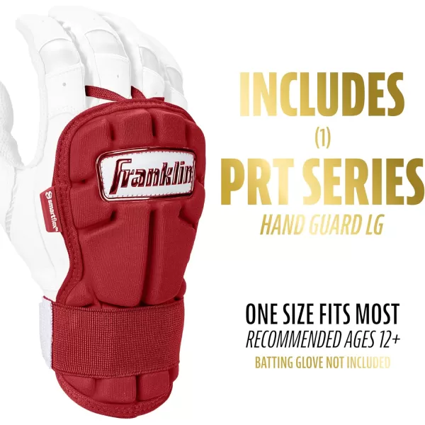 Franklin Sports Baseball Hand  Wrist Guard  PRT LG Series Adult Hand  Wrist Protector for Batting  Protective Hand Wrist Shield  Right  Left Hand Hitters  One Size  AdultBurgundy
