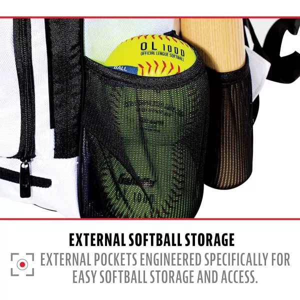 Franklin Sports Baseball  Softball Backpacks  MLB  USA Softball Equipment Bags for Baseball  Fastpitch Softball  Youth  Adult Batpacks for Bats Gloves Helmets Cleats  More  Multiple ColorsWhiteNavyRed