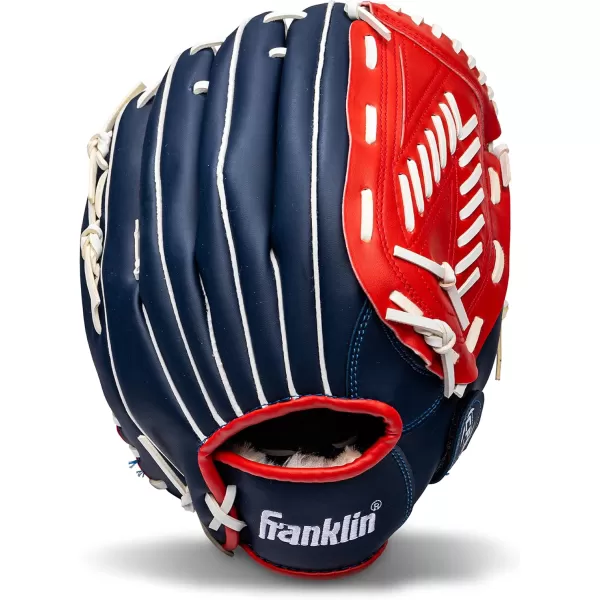 Franklin Sports Baseball  Softball Gloves  Field Master Adult  Youth Baseball  Softball Gloves  Right Hand  Left Hand Gloves  Infield  Outfield Mitts  Multiple Sizes  ColorsRed  White  Blue