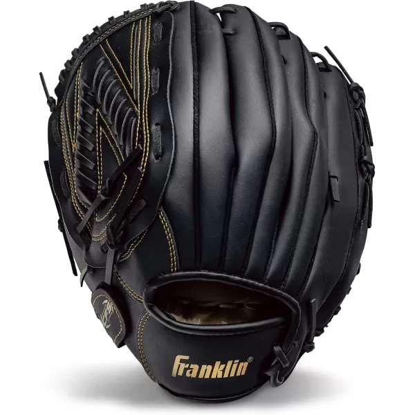 Franklin Sports Baseball  Softball Gloves  Field Master Adult  Youth Baseball  Softball Gloves  Right Hand  Left Hand Gloves  Infield  Outfield Mitts  Multiple Sizes  ColorsBlackGold