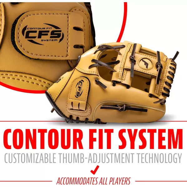 Franklin Sports Baseball  Softball Gloves  Field Master Adult  Youth Baseball  Softball Gloves  Right Hand  Left Hand Gloves  Infield  Outfield Mitts  Multiple Sizes  ColorsCamel
