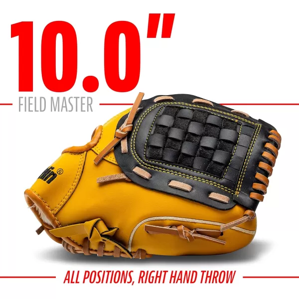 Franklin Sports Baseball  Softball Gloves  Field Master Adult  Youth Baseball  Softball Gloves  Right Hand  Left Hand Gloves  Infield  Outfield Mitts  Multiple Sizes  ColorsTan
