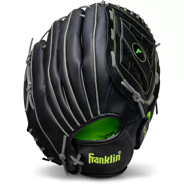 Franklin Sports Baseball  Softball Gloves  Field Master Adult  Youth Baseball  Softball Gloves  Right Hand  Left Hand Gloves  Infield  Outfield Mitts  Multiple Sizes  ColorsBlack
