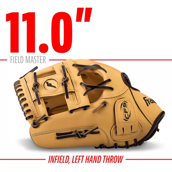 Franklin Sports Baseball  Softball Gloves  Field Master Adult  Youth Baseball  Softball Gloves  Right Hand  Left Hand Gloves  Infield  Outfield Mitts  Multiple Sizes  ColorsCamel