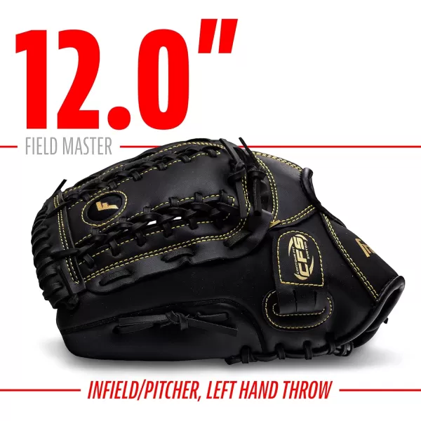 Franklin Sports Baseball  Softball Gloves  Field Master Adult  Youth Baseball  Softball Gloves  Right Hand  Left Hand Gloves  Infield  Outfield Mitts  Multiple Sizes  ColorsBlackGold