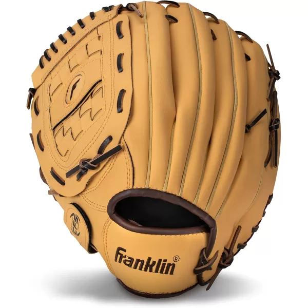 Franklin Sports Baseball  Softball Gloves  Field Master Adult  Youth Baseball  Softball Gloves  Right Hand  Left Hand Gloves  Infield  Outfield Mitts  Multiple Sizes  ColorsCamel