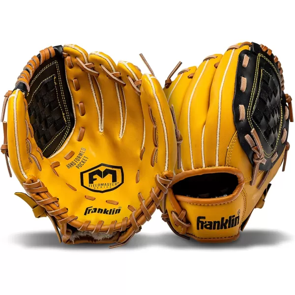 Franklin Sports Baseball  Softball Gloves  Field Master Adult  Youth Baseball  Softball Gloves  Right Hand  Left Hand Gloves  Infield  Outfield Mitts  Multiple Sizes  ColorsTan