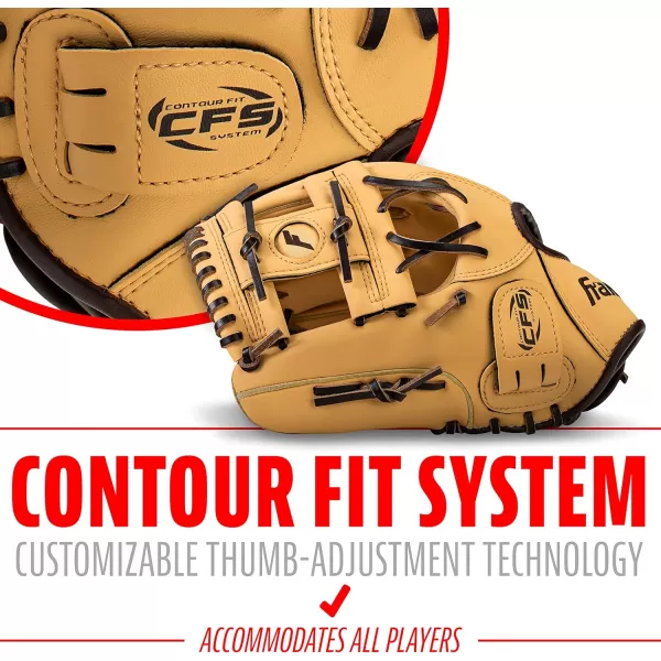 Franklin Sports Baseball  Softball Gloves  Field Master Adult  Youth Baseball  Softball Gloves  Right Hand  Left Hand Gloves  Infield  Outfield Mitts  Multiple Sizes  ColorsCamel