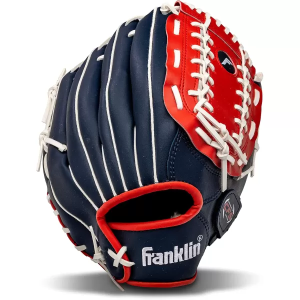 Franklin Sports Baseball  Softball Gloves  Field Master Adult  Youth Baseball  Softball Gloves  Right Hand  Left Hand Gloves  Infield  Outfield Mitts  Multiple Sizes  ColorsRed  White  Blue