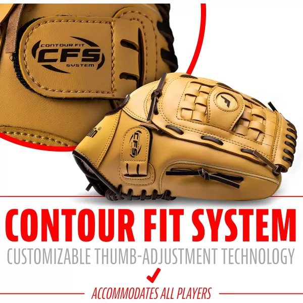 Franklin Sports Baseball  Softball Gloves  Field Master Adult  Youth Baseball  Softball Gloves  Right Hand  Left Hand Gloves  Infield  Outfield Mitts  Multiple Sizes  ColorsCamel