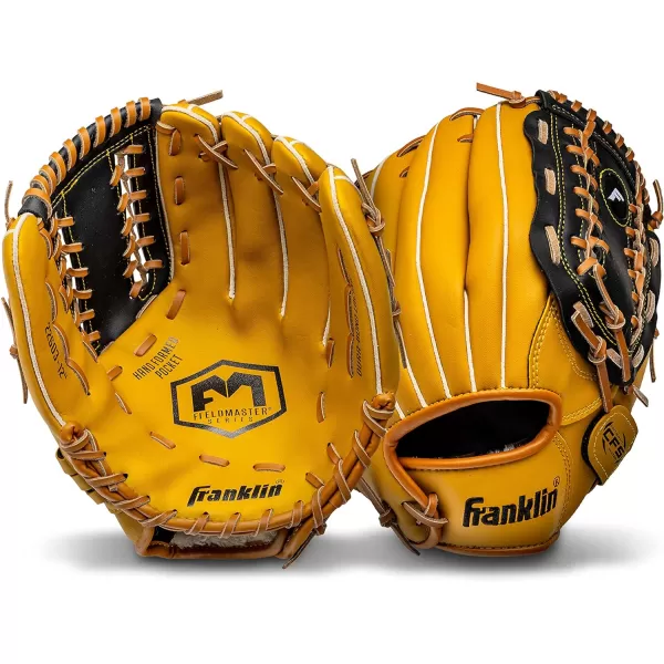 Franklin Sports Baseball  Softball Gloves  Field Master Adult  Youth Baseball  Softball Gloves  Right Hand  Left Hand Gloves  Infield  Outfield Mitts  Multiple Sizes  ColorsTan