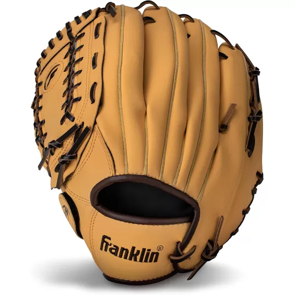 Franklin Sports Baseball  Softball Gloves  Field Master Adult  Youth Baseball  Softball Gloves  Right Hand  Left Hand Gloves  Infield  Outfield Mitts  Multiple Sizes  ColorsCamel