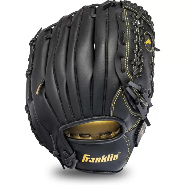 Franklin Sports Baseball  Softball Gloves  Field Master Adult  Youth Baseball  Softball Gloves  Right Hand  Left Hand Gloves  Infield  Outfield Mitts  Multiple Sizes  ColorsBlackGold
