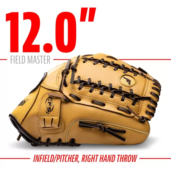 Franklin Sports Baseball  Softball Gloves  Field Master Adult  Youth Baseball  Softball Gloves  Right Hand  Left Hand Gloves  Infield  Outfield Mitts  Multiple Sizes  ColorsCamel