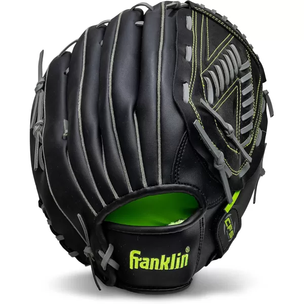 Franklin Sports Baseball  Softball Gloves  Field Master Adult  Youth Baseball  Softball Gloves  Right Hand  Left Hand Gloves  Infield  Outfield Mitts  Multiple Sizes  ColorsBlack