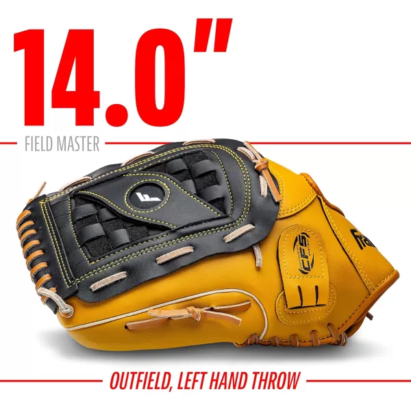 Franklin Sports Baseball  Softball Gloves  Field Master Adult  Youth Baseball  Softball Gloves  Right Hand  Left Hand Gloves  Infield  Outfield Mitts  Multiple Sizes  ColorsTan