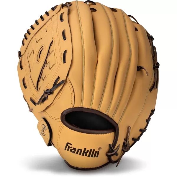 Franklin Sports Baseball  Softball Gloves  Field Master Adult  Youth Baseball  Softball Gloves  Right Hand  Left Hand Gloves  Infield  Outfield Mitts  Multiple Sizes  ColorsCamel