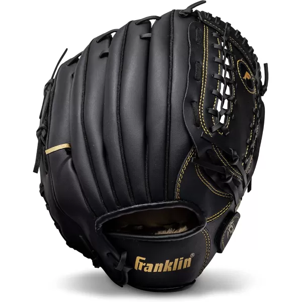 Franklin Sports Baseball  Softball Gloves  Field Master Adult  Youth Baseball  Softball Gloves  Right Hand  Left Hand Gloves  Infield  Outfield Mitts  Multiple Sizes  ColorsBlackGold