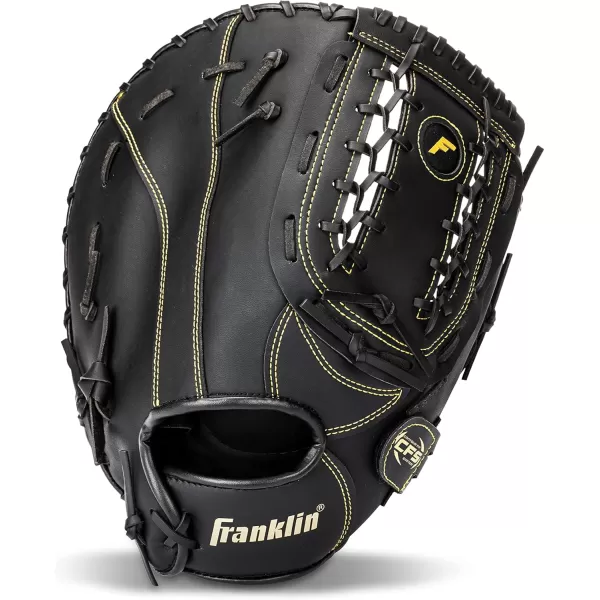 Franklin Sports Baseball  Softball Gloves  Field Master Adult  Youth Baseball  Softball Gloves  Right Hand  Left Hand Gloves  Infield  Outfield Mitts  Multiple Sizes  ColorsBlackGold