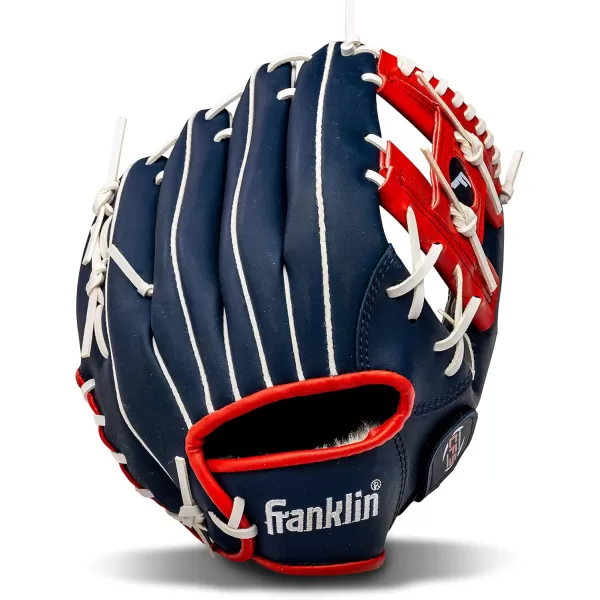 Franklin Sports Baseball  Softball Gloves  Field Master Adult  Youth Baseball  Softball Gloves  Right Hand  Left Hand Gloves  Infield  Outfield Mitts  Multiple Sizes  ColorsRed  White  Blue