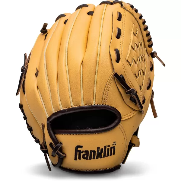 Franklin Sports Baseball  Softball Gloves  Field Master Adult  Youth Baseball  Softball Gloves  Right Hand  Left Hand Gloves  Infield  Outfield Mitts  Multiple Sizes  ColorsCamel