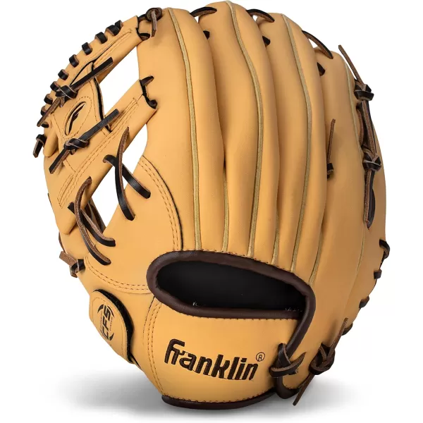 Franklin Sports Baseball  Softball Gloves  Field Master Adult  Youth Baseball  Softball Gloves  Right Hand  Left Hand Gloves  Infield  Outfield Mitts  Multiple Sizes  ColorsCamel