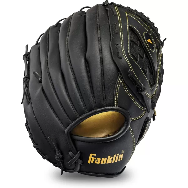 Franklin Sports Baseball  Softball Gloves  Field Master Adult  Youth Baseball  Softball Gloves  Right Hand  Left Hand Gloves  Infield  Outfield Mitts  Multiple Sizes  ColorsBlackGold