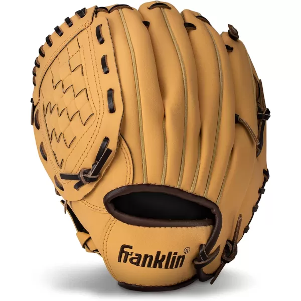Franklin Sports Baseball  Softball Gloves  Field Master Adult  Youth Baseball  Softball Gloves  Right Hand  Left Hand Gloves  Infield  Outfield Mitts  Multiple Sizes  ColorsCamel
