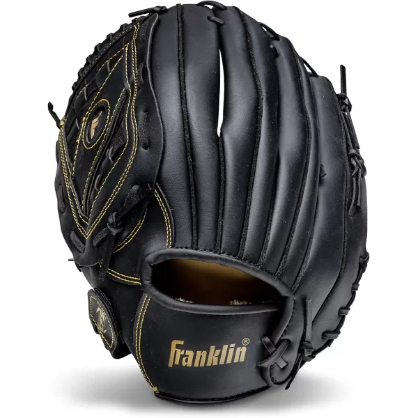 Franklin Sports Baseball  Softball Gloves  Field Master Adult  Youth Baseball  Softball Gloves  Right Hand  Left Hand Gloves  Infield  Outfield Mitts  Multiple Sizes  ColorsBlackGold