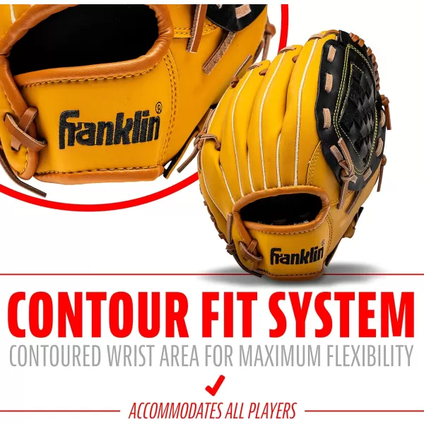Franklin Sports Baseball  Softball Gloves  Field Master Adult  Youth Baseball  Softball Gloves  Right Hand  Left Hand Gloves  Infield  Outfield Mitts  Multiple Sizes  ColorsTan