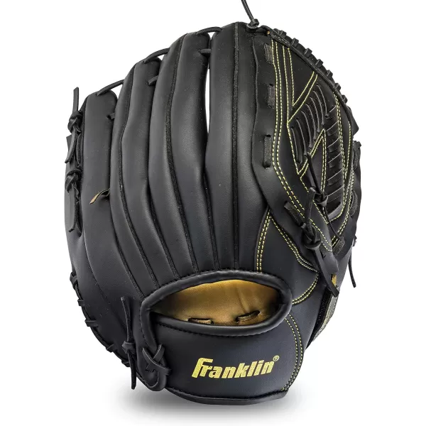 Franklin Sports Baseball  Softball Gloves  Field Master Adult  Youth Baseball  Softball Gloves  Right Hand  Left Hand Gloves  Infield  Outfield Mitts  Multiple Sizes  ColorsBlackGold