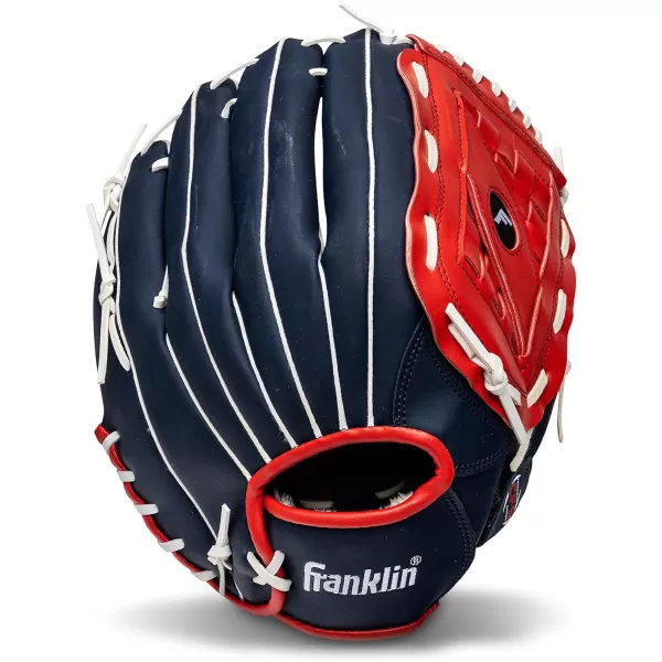 Franklin Sports Baseball  Softball Gloves  Field Master Adult  Youth Baseball  Softball Gloves  Right Hand  Left Hand Gloves  Infield  Outfield Mitts  Multiple Sizes  ColorsRed  White  Blue