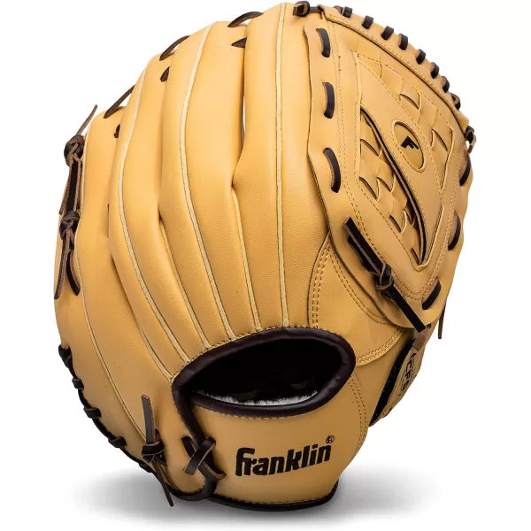 Franklin Sports Baseball  Softball Gloves  Field Master Adult  Youth Baseball  Softball Gloves  Right Hand  Left Hand Gloves  Infield  Outfield Mitts  Multiple Sizes  ColorsCamel