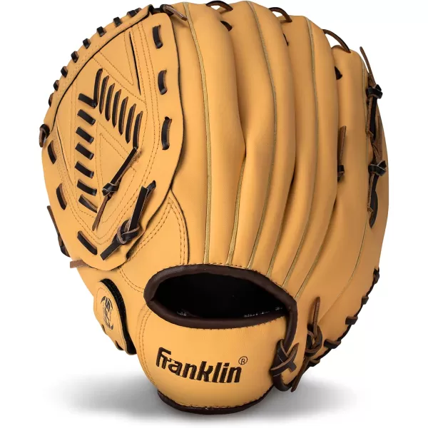 Franklin Sports Baseball  Softball Gloves  Field Master Adult  Youth Baseball  Softball Gloves  Right Hand  Left Hand Gloves  Infield  Outfield Mitts  Multiple Sizes  ColorsCamel