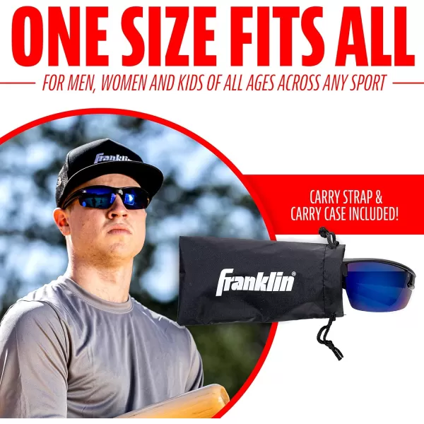 Franklin Sports Baseball  Softball Sunglasses  Mens  Womens Sports Sunglasses  Flip Up Shades  Non Flip GlassesBlack