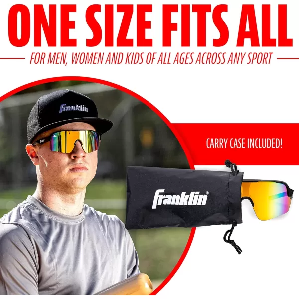 Franklin Sports Baseball  Softball Sunglasses  Mens  Womens Sports Sunglasses  Flip Up Shades  Non Flip GlassesBlackMulti