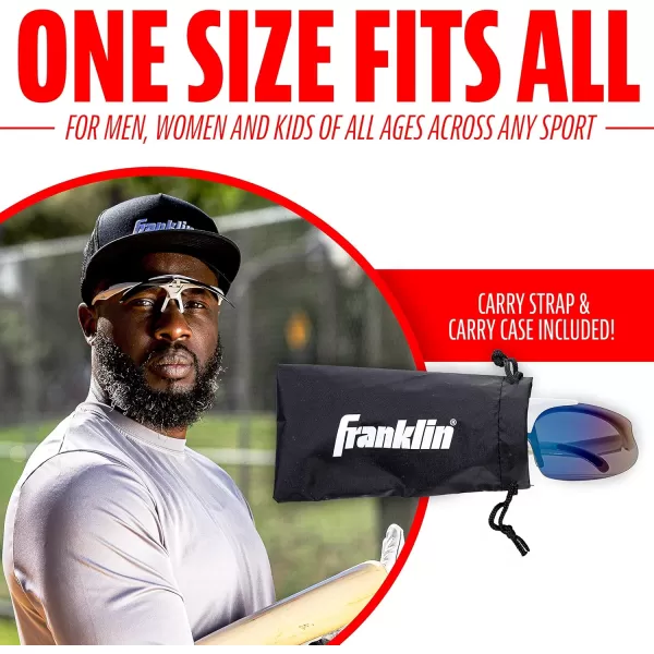 Franklin Sports Baseball  Softball Sunglasses  Mens  Womens Sports Sunglasses  Flip Up Shades  Non Flip GlassesWhite