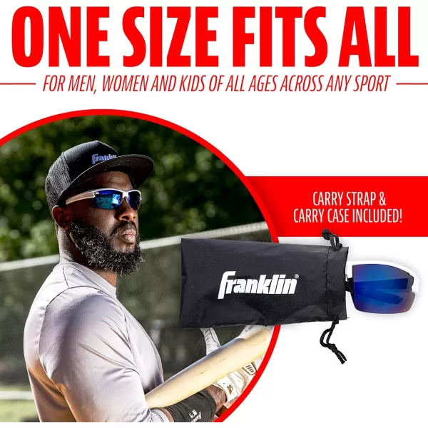 Franklin Sports Baseball  Softball Sunglasses  Mens  Womens Sports Sunglasses  Flip Up Shades  Non Flip GlassesWhite