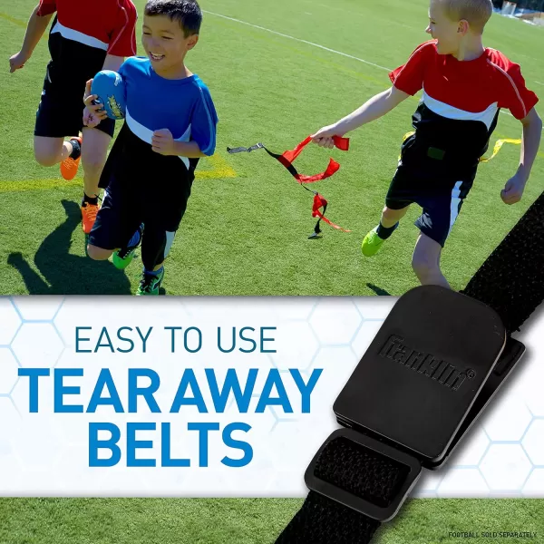 Franklin Sports Flag Football Set  10 Player Flag Football Belts for Adult  Youth  Equipment Cones  Field Marker Included  5 v 5 Set