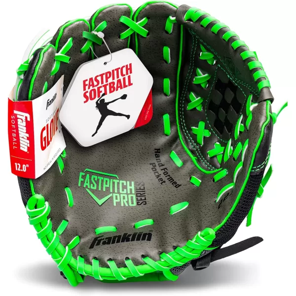 Franklin Sports Girls Softball Glove  Womens Windmill Fastpitch  Slowpitch Softball GloveLime