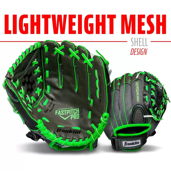 Franklin Sports Girls Softball Glove  Womens Windmill Fastpitch  Slowpitch Softball GloveLime