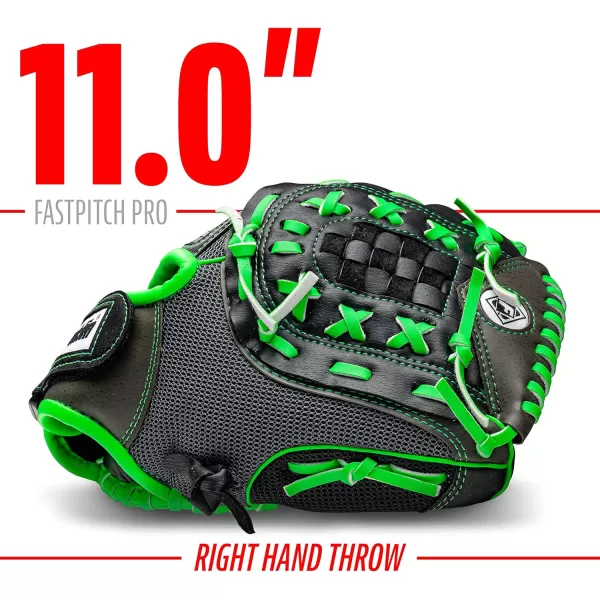 Franklin Sports Girls Softball Glove  Womens Windmill Fastpitch  Slowpitch Softball GloveLime