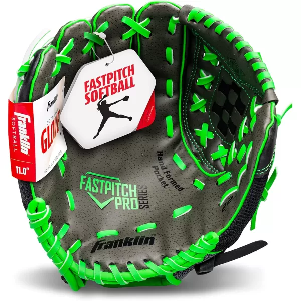 Franklin Sports Girls Softball Glove  Womens Windmill Fastpitch  Slowpitch Softball GloveLime