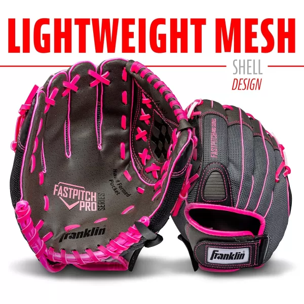 Franklin Sports Girls Softball Glove  Womens Windmill Fastpitch  Slowpitch Softball GlovePink