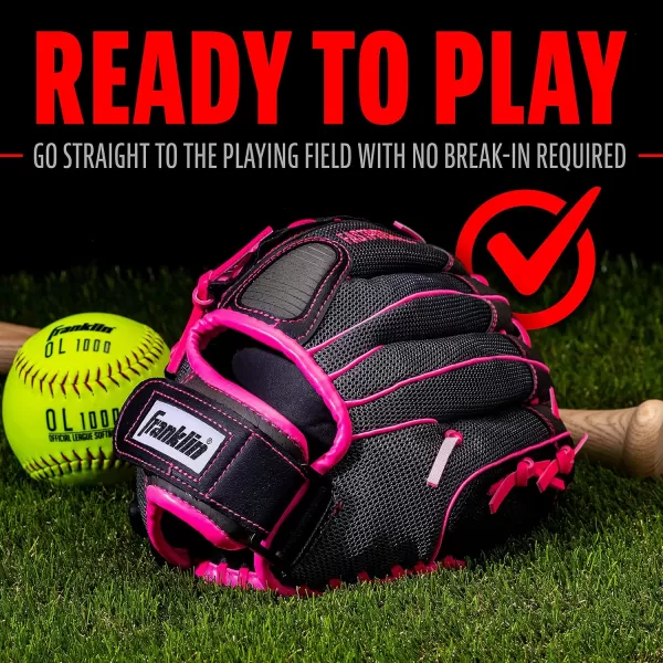 Franklin Sports Girls Softball Glove  Womens Windmill Fastpitch  Slowpitch Softball GlovePink