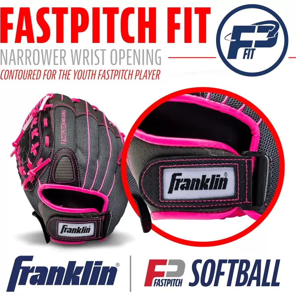 Franklin Sports Girls Softball Glove  Womens Windmill Fastpitch  Slowpitch Softball GlovePink
