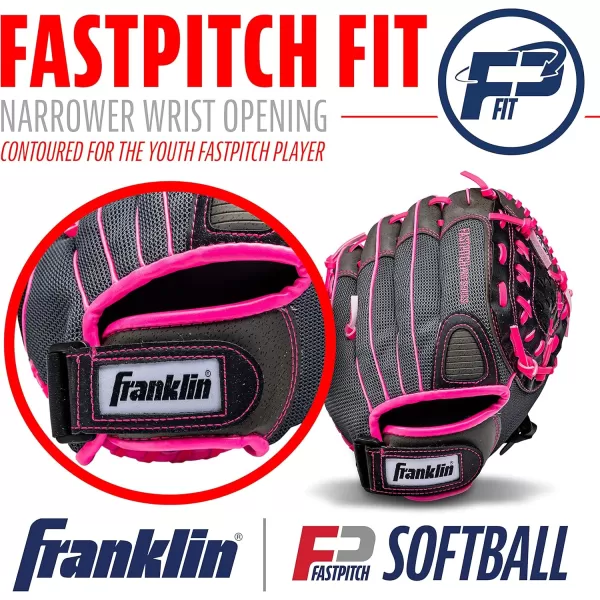 Franklin Sports Girls Softball Glove  Womens Windmill Fastpitch  Slowpitch Softball GlovePink
